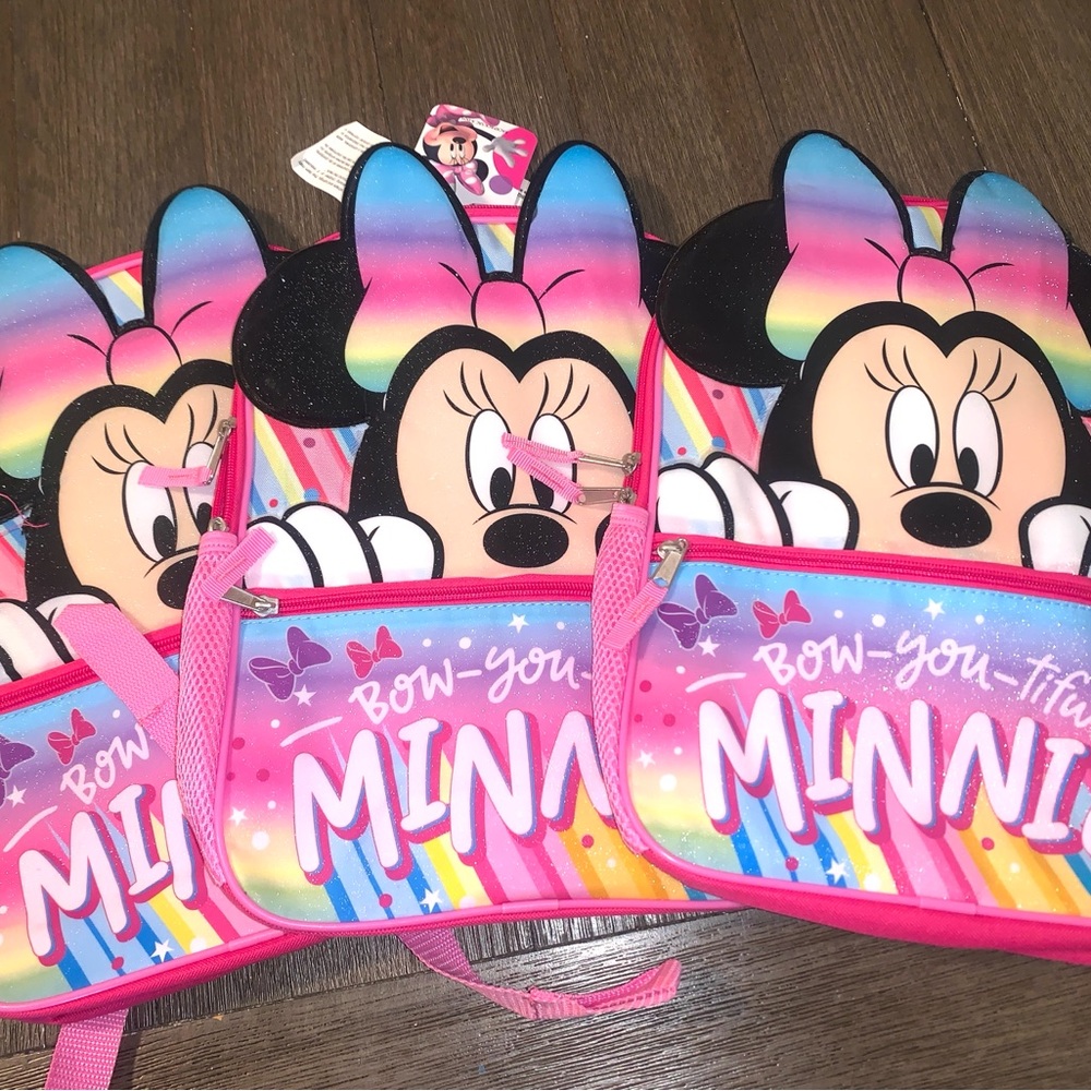 Disney Minnie Mouse Kids Backpack - Pink and Multicolor